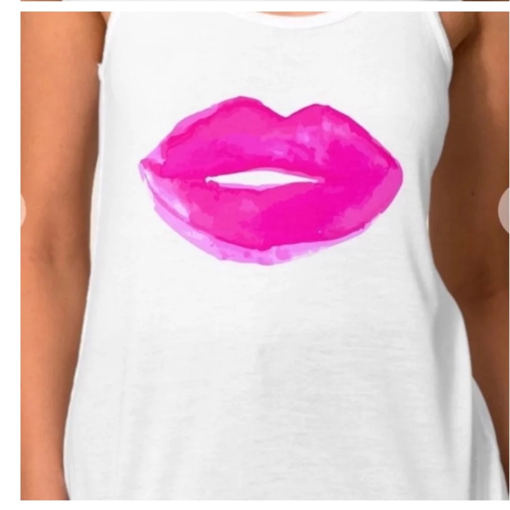 Sexy lips tank top